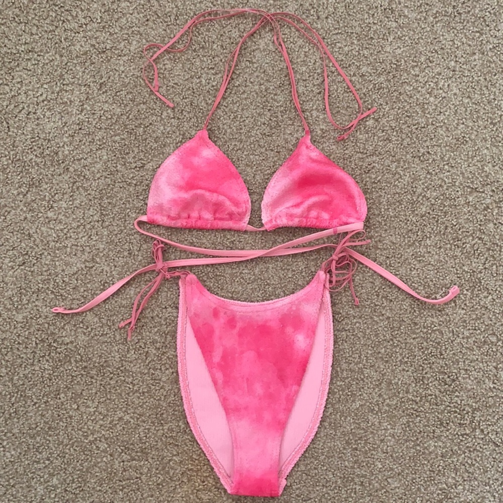 ASOS Swim One Size pink tie dye